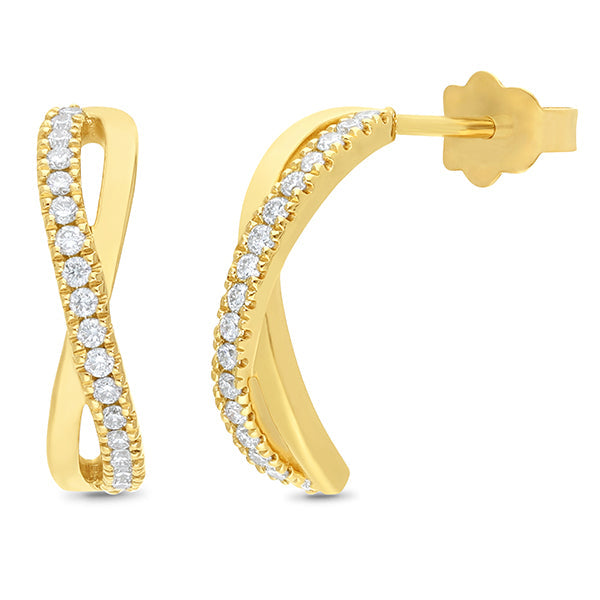 0.26ct Lab Grown Diamond Stud Earrings in 9ct Yellow Gold