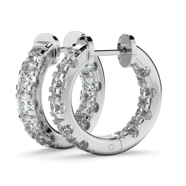 1.75ct Lab Grown Diamond Huggie Earrings