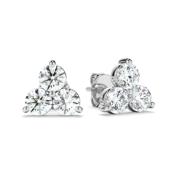 1.50ct Lab Grown Diamond Cluster Stud Earrings