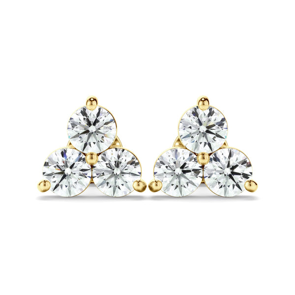 1.50ct Lab Grown Diamond Cluster Stud Earrings