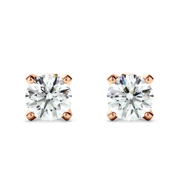 1ct Round Brilliant Cut Lab Grown Diamond Stud Earrings