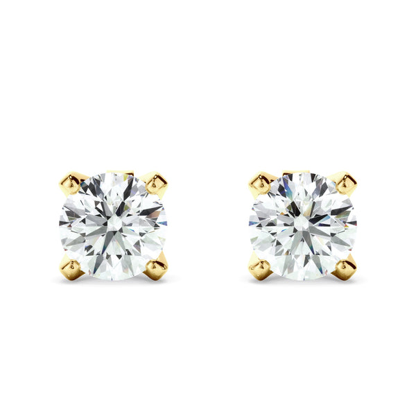 1ct Round Brilliant Cut Lab Grown Diamond Stud Earrings