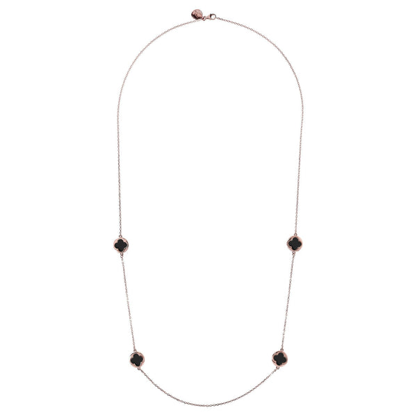 Bronzallure Small Four-Leaf Clover Long Necklace