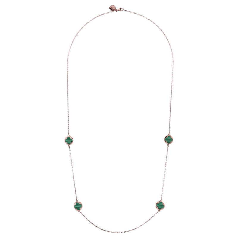 Bronzallure Small Four-Leaf Clover Long Necklace