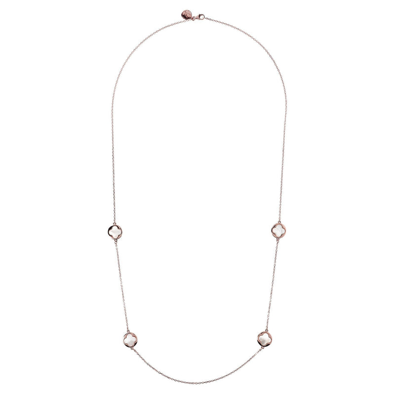 Bronzallure Small Four-Leaf Clover Long Necklace