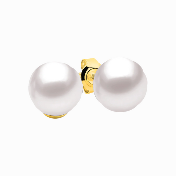 9ct Yellow Gold 7mm Freshwater Pearl Studs