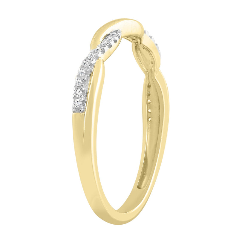 Diamond Ring with 0.07ct Diamonds in 9ct Yellow Gold