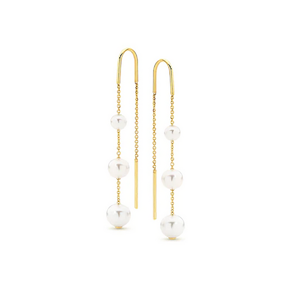 Ethereal Aureate Pearl Earrings