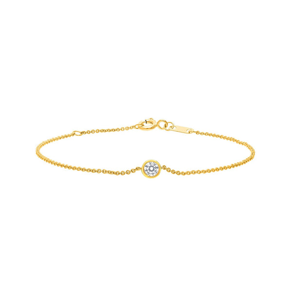 0.15ct Lab Grown Diamond 16-18cm Bracelet in 9ct Yellow Gold