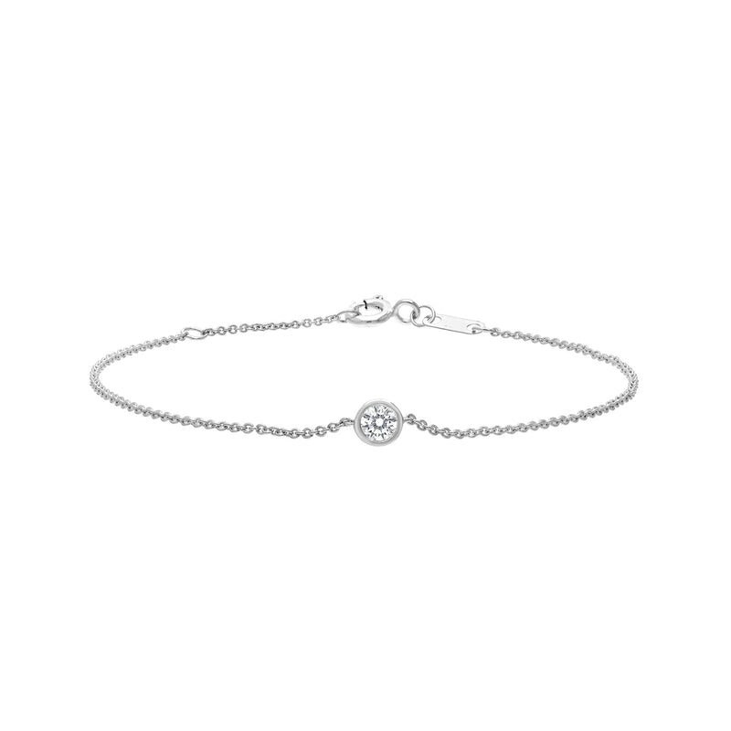 0.15ct Lab Grown Diamond 16-18cm Bracelet in 9ct White Gold