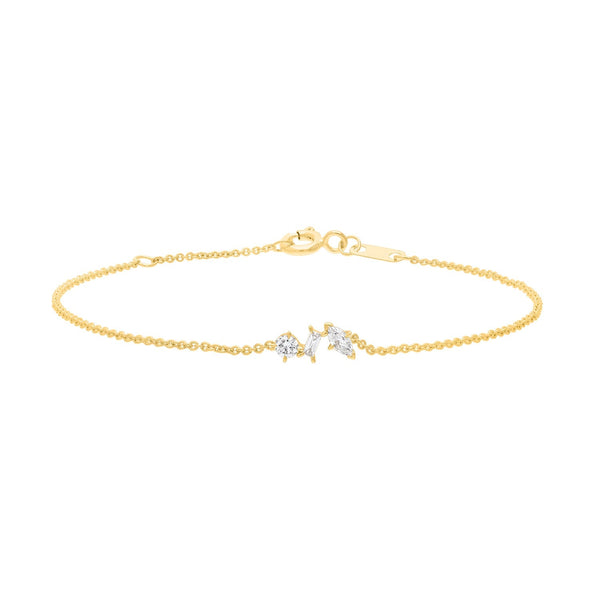 0.25ct Lab Grown Diamond 16-18cm Bracelet in 9ct Yellow Gold