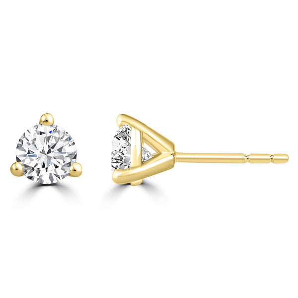 1.00ct Lab Grown Diamond Earrings in 18ct Yellow Gold