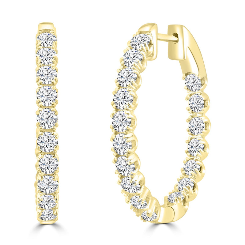 2.45ct Lab Grown Diamond Earrings in 18ct Yellow Gold