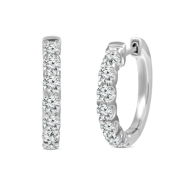 1.50ct Lab Grown Diamond Hoop Earrings in 18ct White Gold