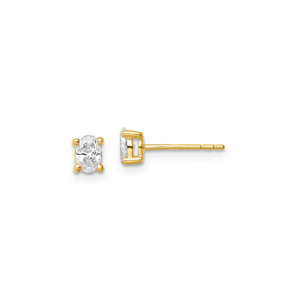 0.50ct Lab Grown Diamond Earrings in 9ct Yellow Gold