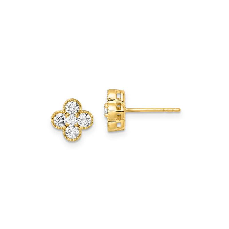 0.74ct Lab Grown Diamond Earrings in 9ct Yellow Gold