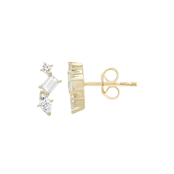 0.36ct Lab Grown Diamond Earrings in 9ct Yellow Gold