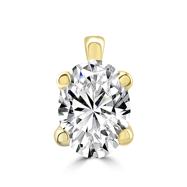 1.00ct Lab Grown Diamond Pendant in 18ct Yellow Gold