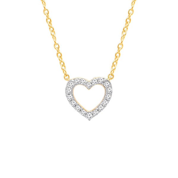 0.1ct Lab Grown Diamond Necklace in 9ct Yellow Gold