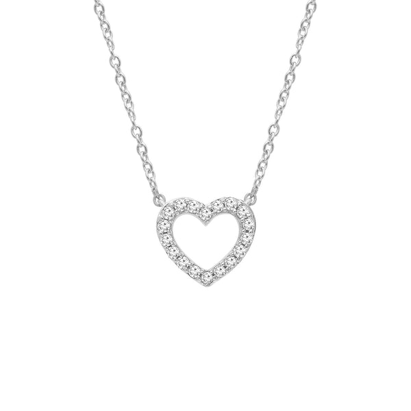 0.1ct Lab Grown Diamond Necklace in 9ct White Gold