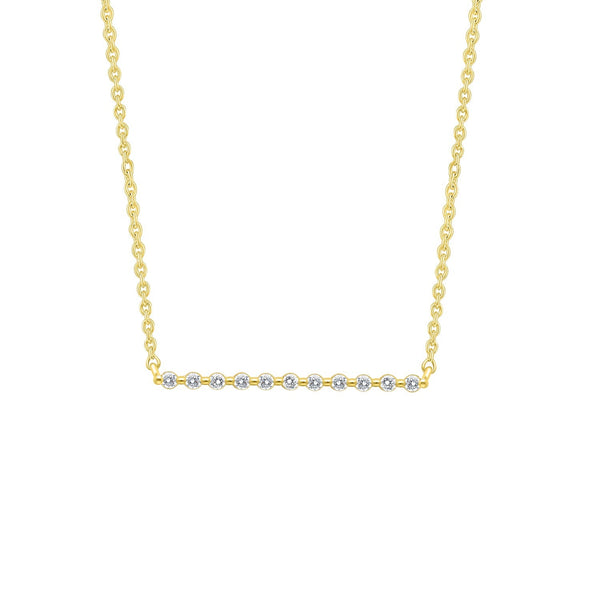 0.09ct Lab Grown Diamond Necklace in 9ct Yellow Gold