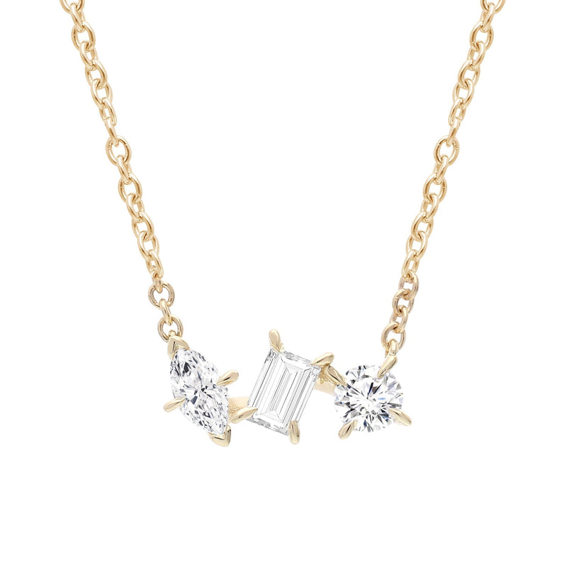 0.23ct Lab Grown Diamond Necklace in 9ct Yellow Gold