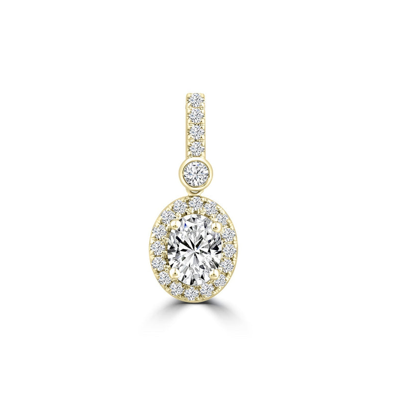 0.95ct Lab Grown Diamond Pendant in 18ct Yellow Gold