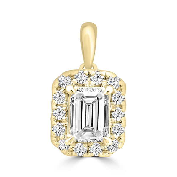 0.68ct Lab Grown Diamond Pendant in 18ct Yellow Gold