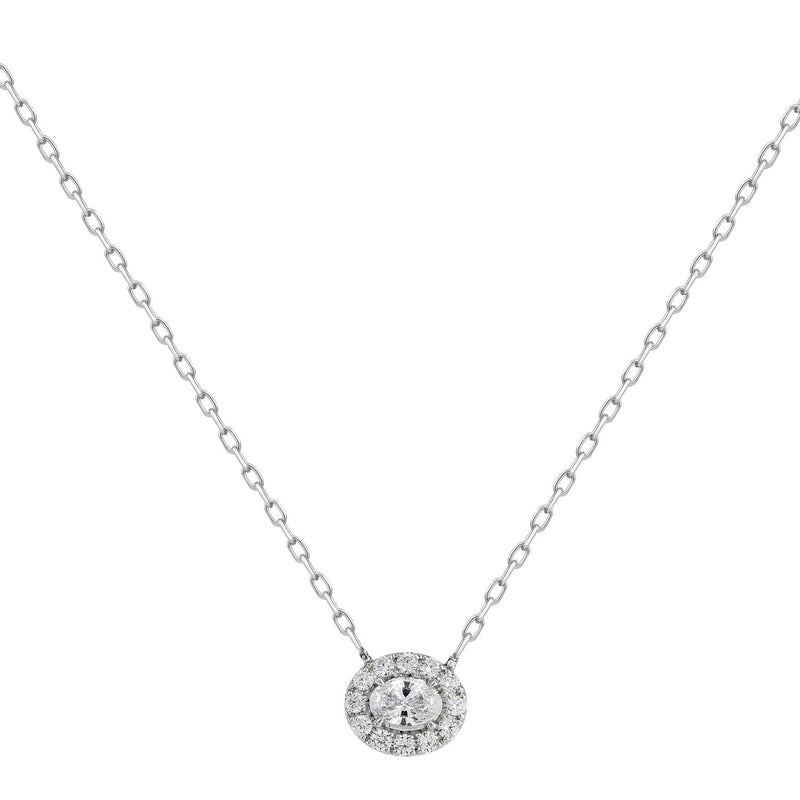 0.78ct Lab Grown Diamond Necklace in 18ct White Gold