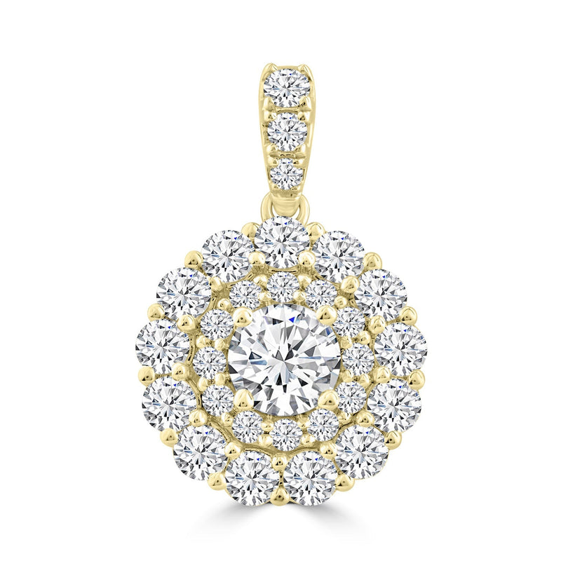 1.50ct Lab Grown Diamond Pendant in 18ct Yellow Gold