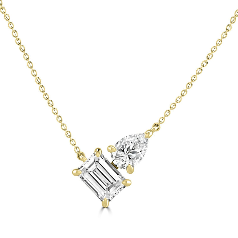 2.2ct Lab Grown Diamond Necklace in 18ct Yellow Gold