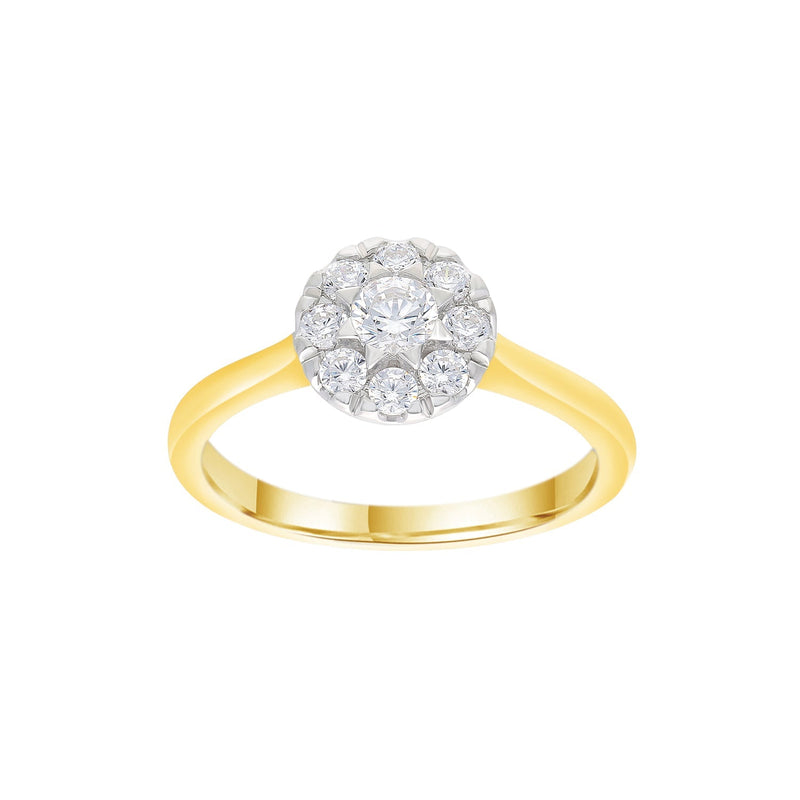 0.5ct Lab Grown Diamond Ring in 9ct Yellow Gold