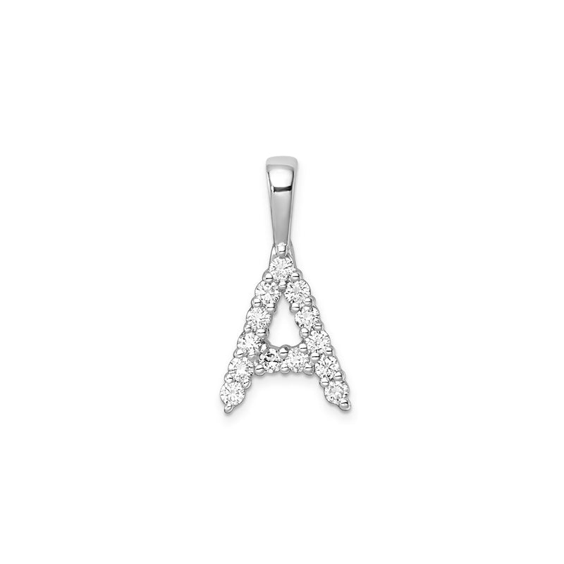 0.14ct Lab Grown Diamond Initial A Pendant in 9ct White Gold