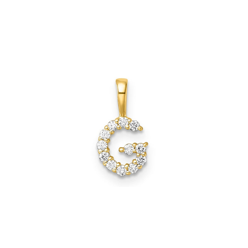 0.12ct Lab Grown Diamond Initial G Pendant in 9ct Yellow Gold