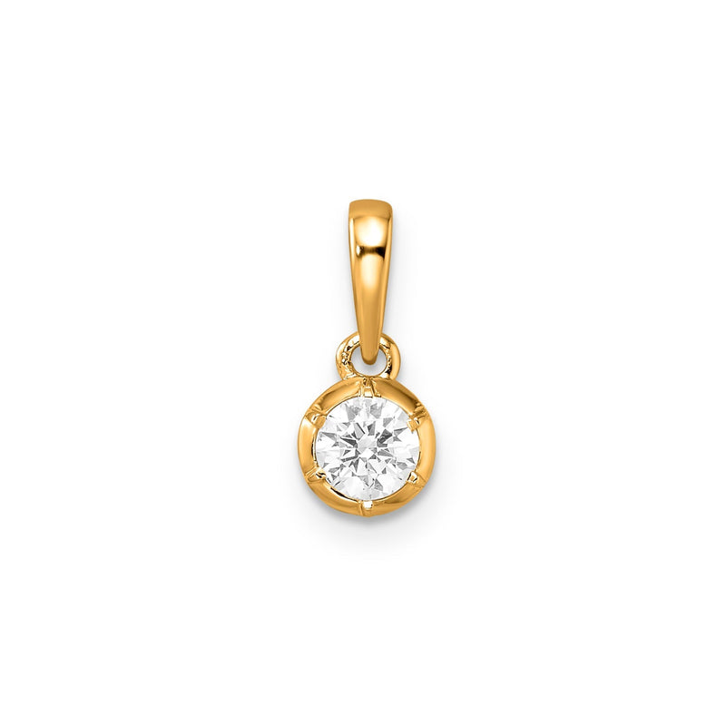 0.25ct Lab Grown Diamond Pendant in 9ct Yellow Gold