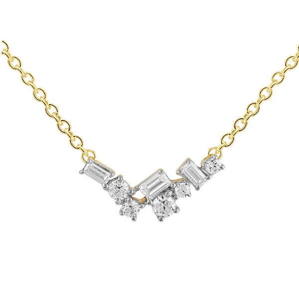 9ct Yellow Gold 0.15ct Diamond Necklace