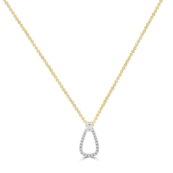 Diamond Necklace with 0.10ct Diamonds in 9ct Yellow Gold