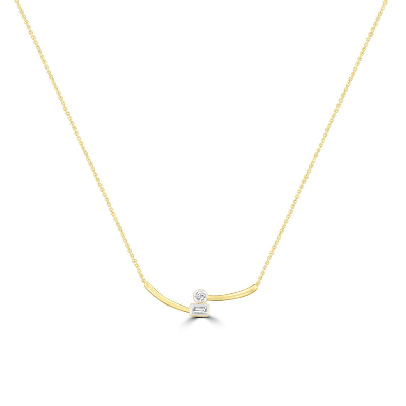 Diamond Necklace with 0.05ct Diamonds in 9ct Yellow Gold