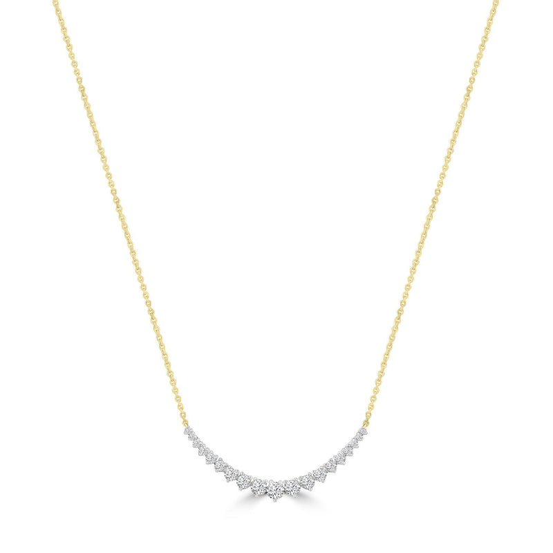 Diamond Necklace with 0.50ct Diamonds in 9ct Yellow Gold