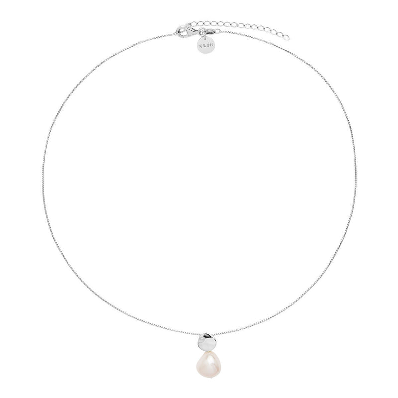 NAJO Renaissance Silver Pearl Necklace (45cm+ext)