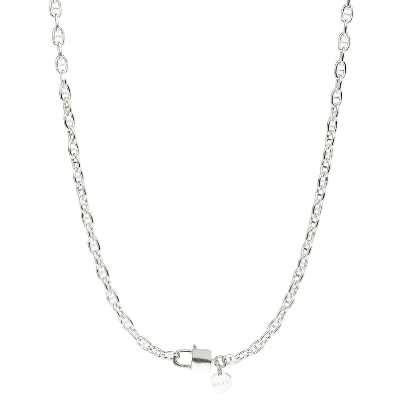 NAJO Love Lock Silver Chain Necklace (45cm)