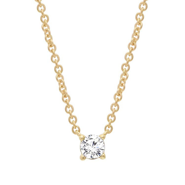 Diamond Necklace 40-45cm in 9ct Yellow Gold