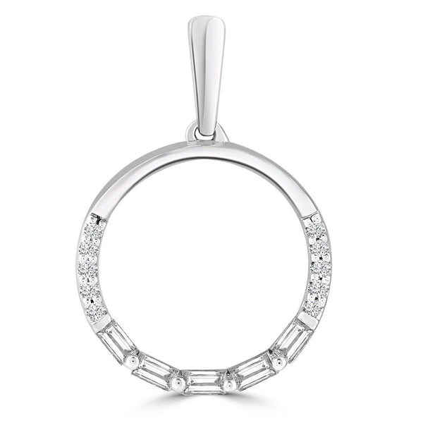 Diamond Pendant with 0.10ct Diamonds in 9ct White Gold