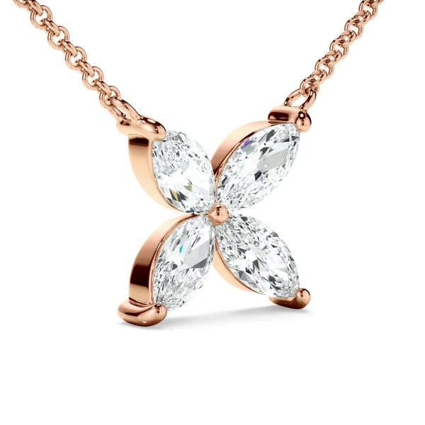 1ct Lab Grown Diamond Flower Necklet