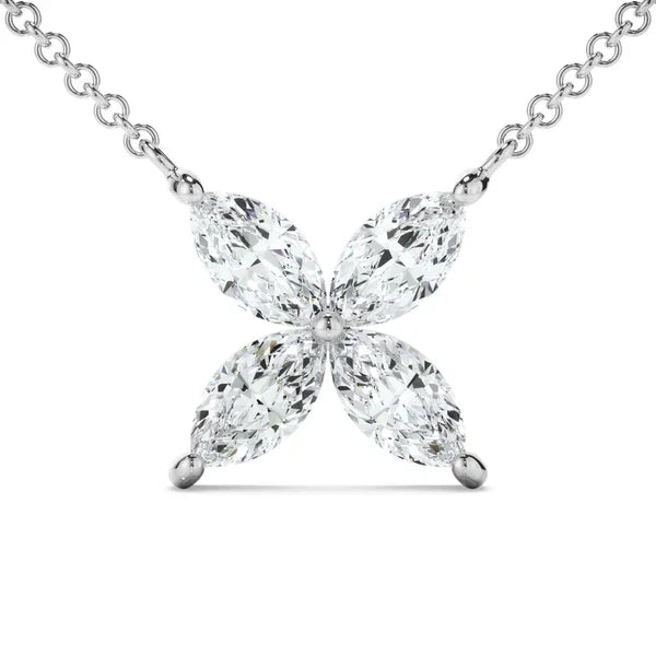 1ct Lab Grown Diamond Flower Necklet