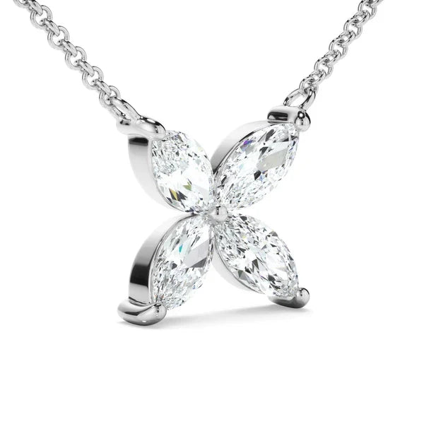 1ct Lab Grown Diamond Flower Necklet