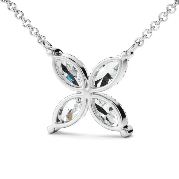 1ct Lab Grown Diamond Flower Necklet