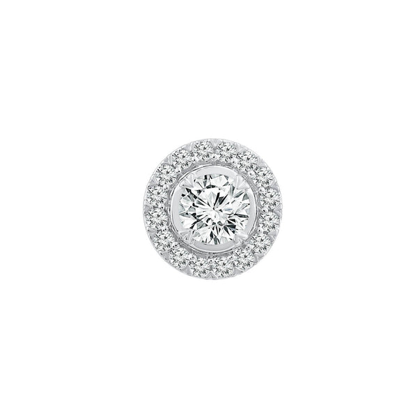 9ct White Gold 0.33ct Diamond Halo Stud Earrings