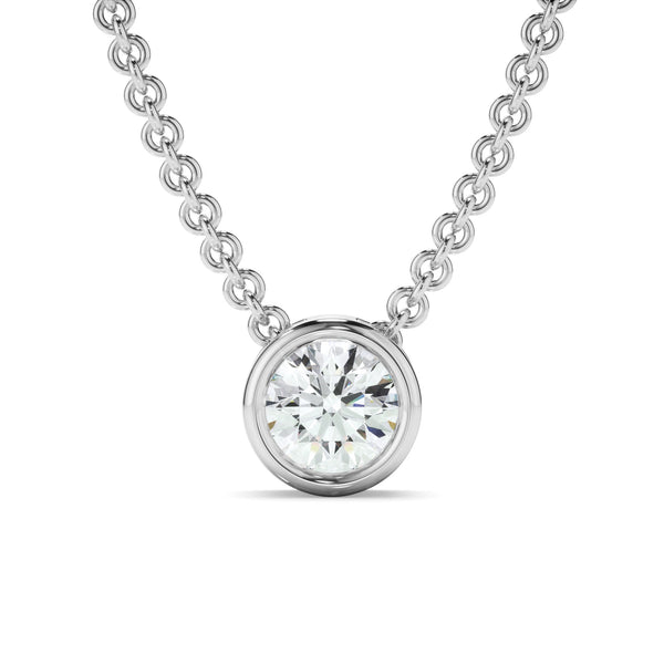 0.25ct Round Brilliant Cut Lab Grown Diamond Solitaire Slider Pendant