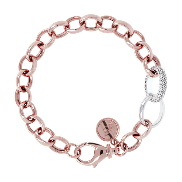 Bronzallure Pave Link Bracelet